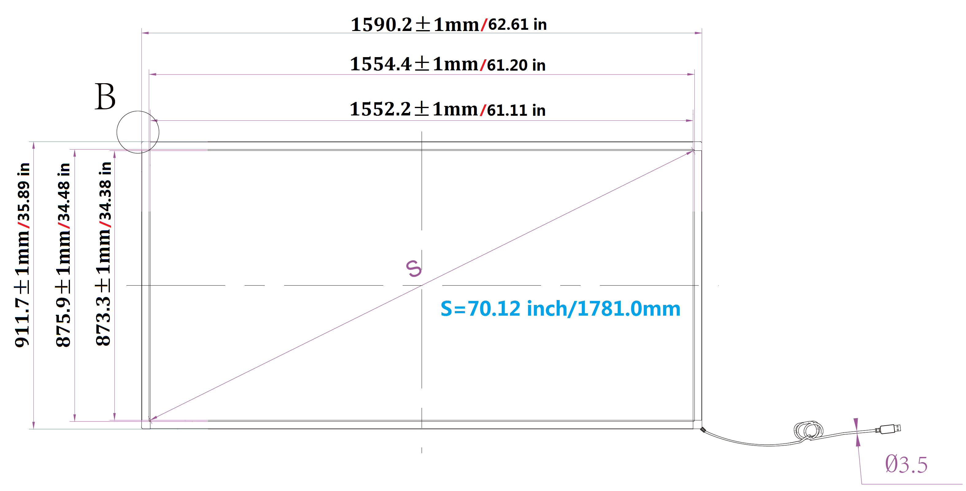 70 inch 10 Points Infrared Touch Screen Overlay,  Multipoint IR touch Frame , USB Free Driver, Easy Fix and Install, for Digital Signage Whiteboard Kiosks  Interactive Application