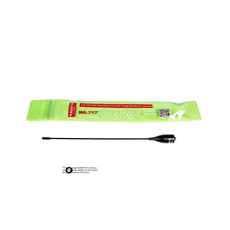 Authentic Genuine Nagoya NA-717 8.5-Inch Super Whip VHF/UHF (144/430Mhz) Antenna SMA-Female for  and BaoFeng Radios