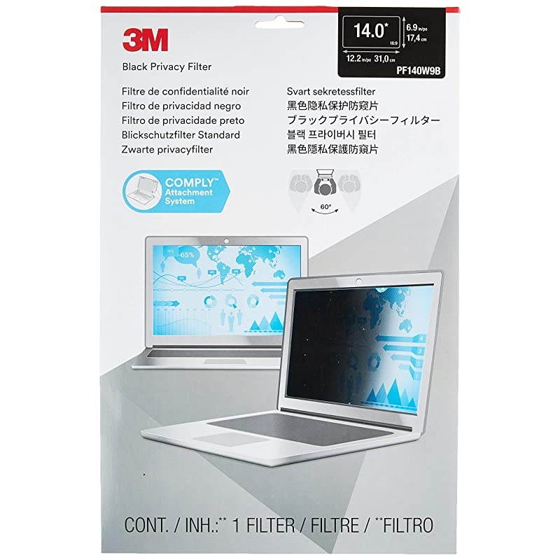 Privacy filter for 14 Inch Widescreen Laptop COMPLY Attachment for FlipShare Reversible GlossMatte Reduces Blue Light Screen Protection 169 Aspect Ratio PF140W9B