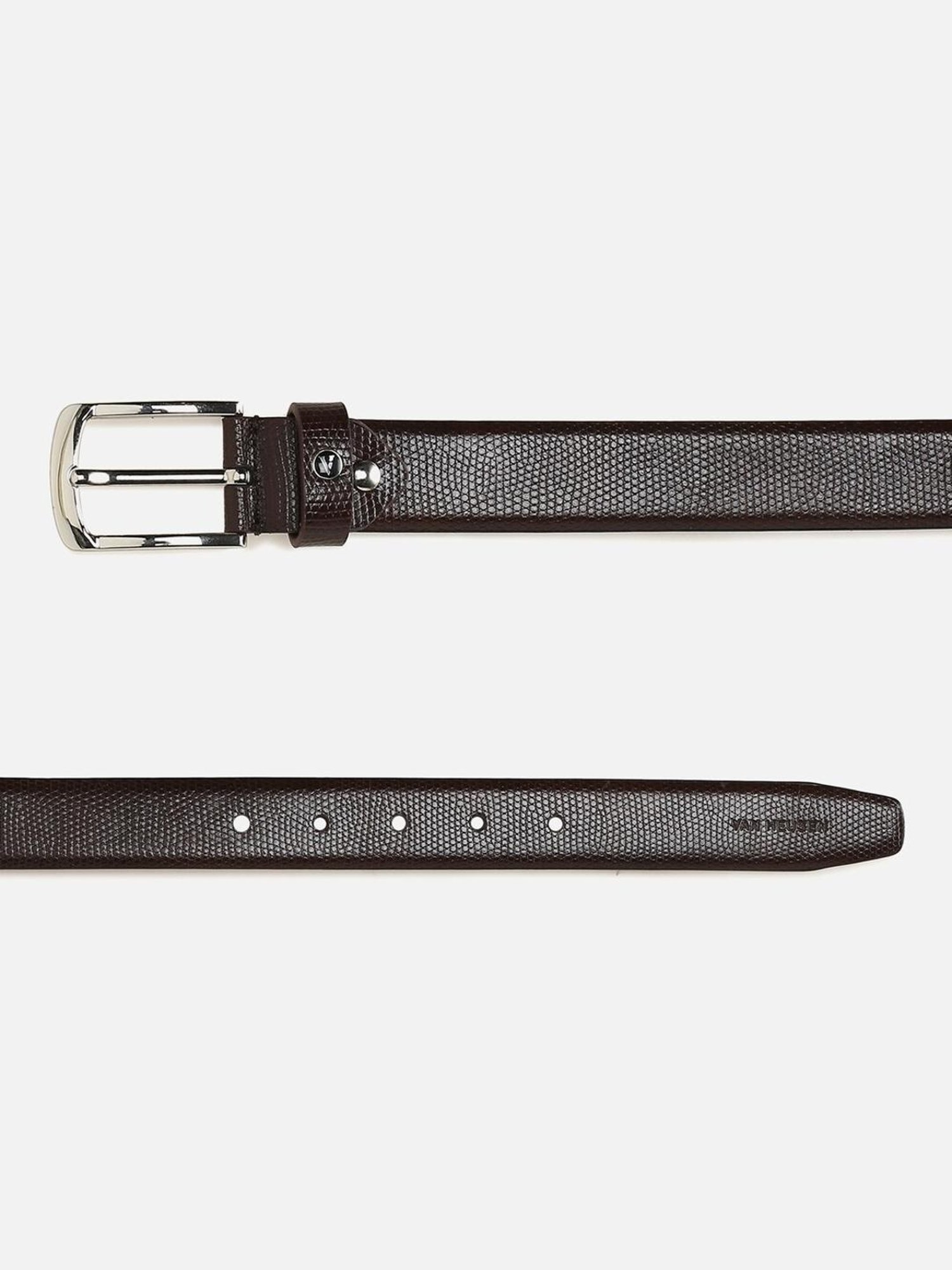 Crusset Black Leather Formal Belt for Men