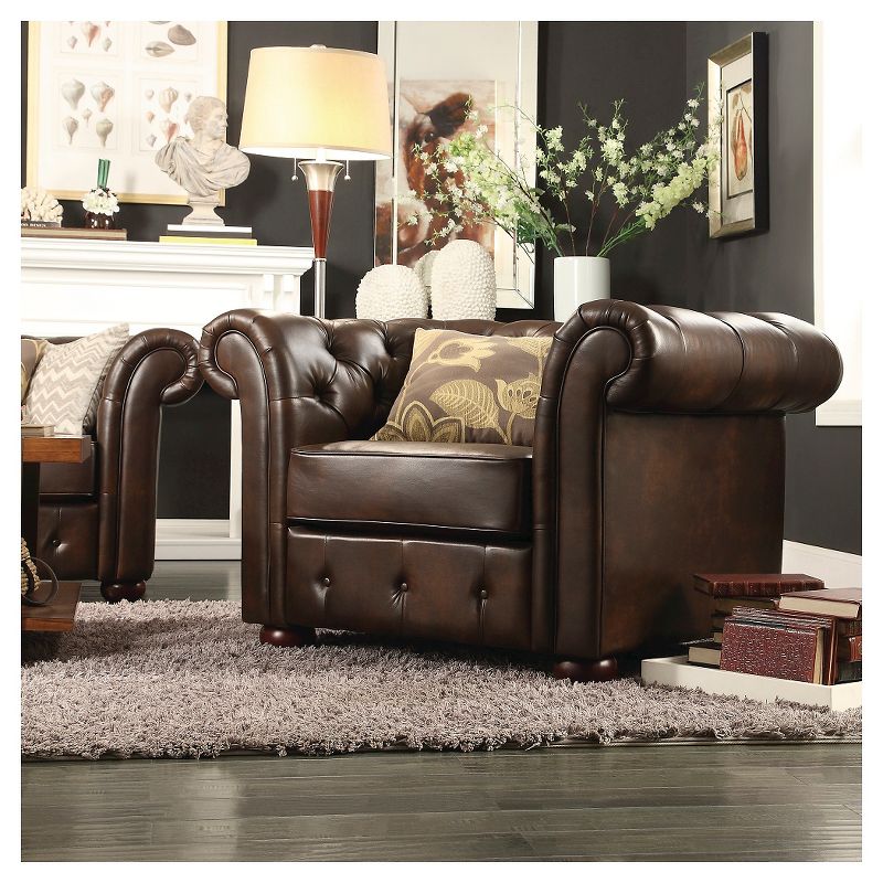 Chesterfield Armchair Chocolate - Inspire Q