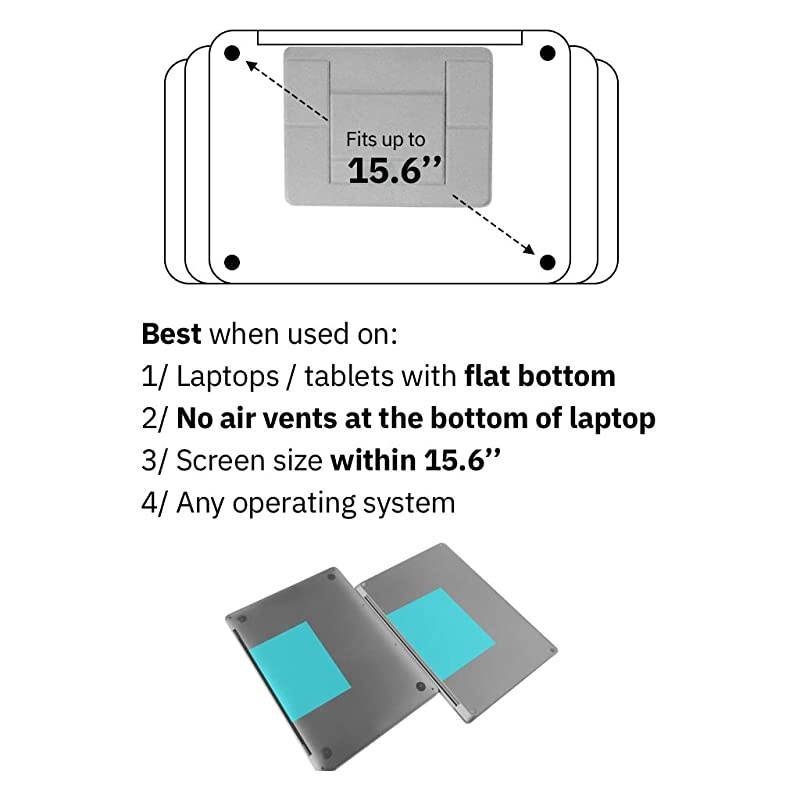 Laptop Stand Invisible Lightweight Laptop Computer Stand Compatible with MacBook Air Pro Tablets and Laptops up to 156 Patented Midnight