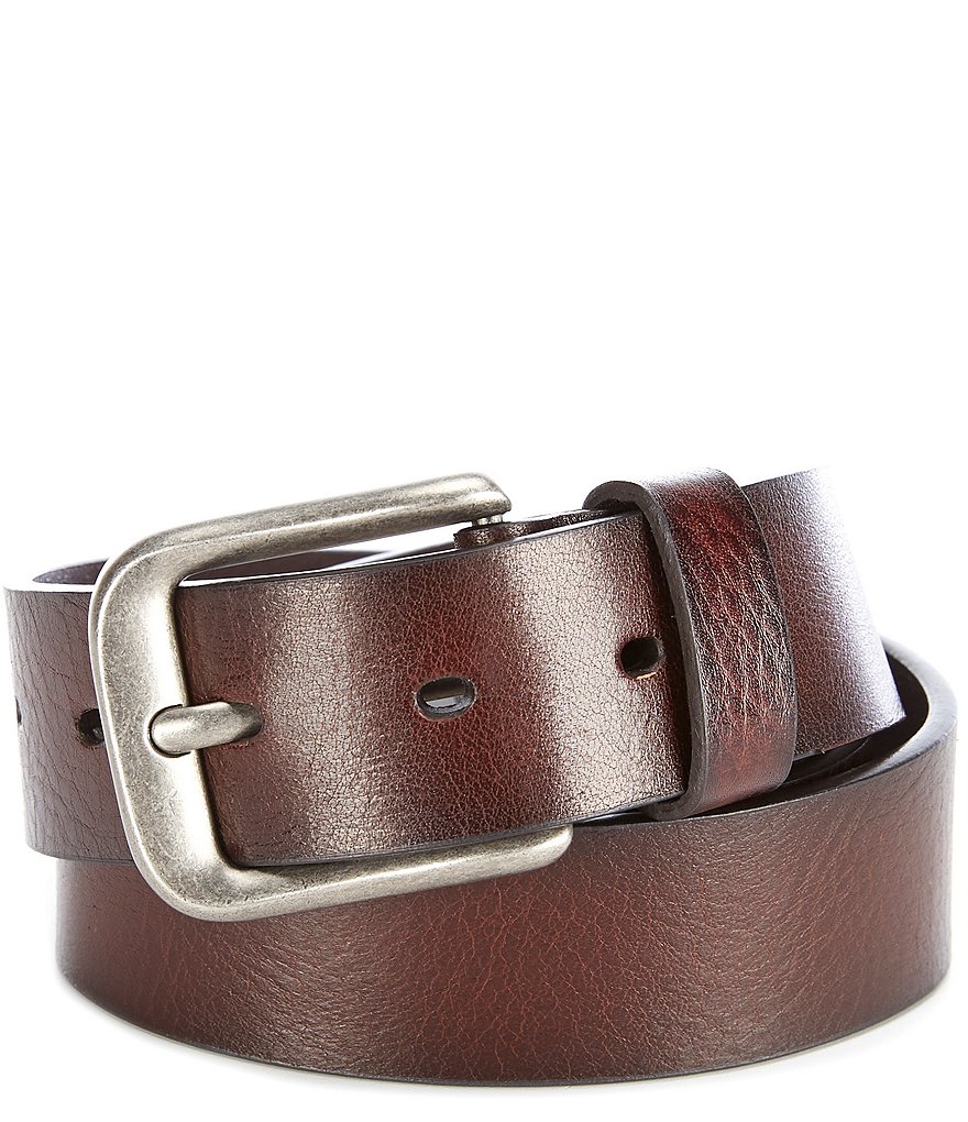 Cremieux Cut Edge Leather Belt