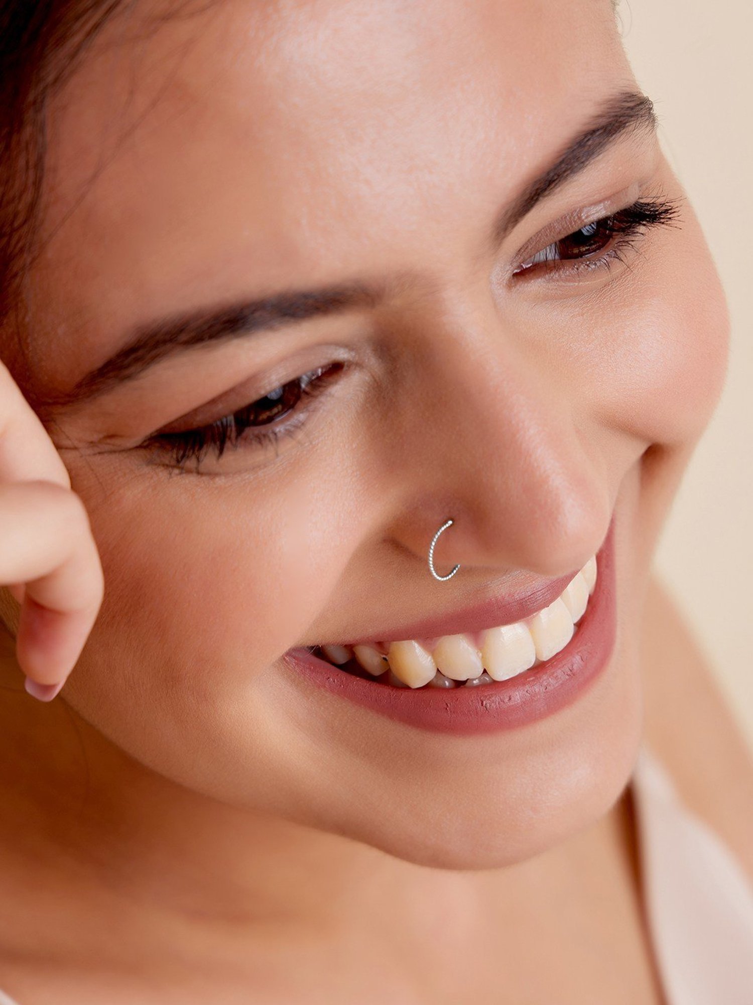 March by FableStreet 92.5 Sterling Silver Classic Nose Ring