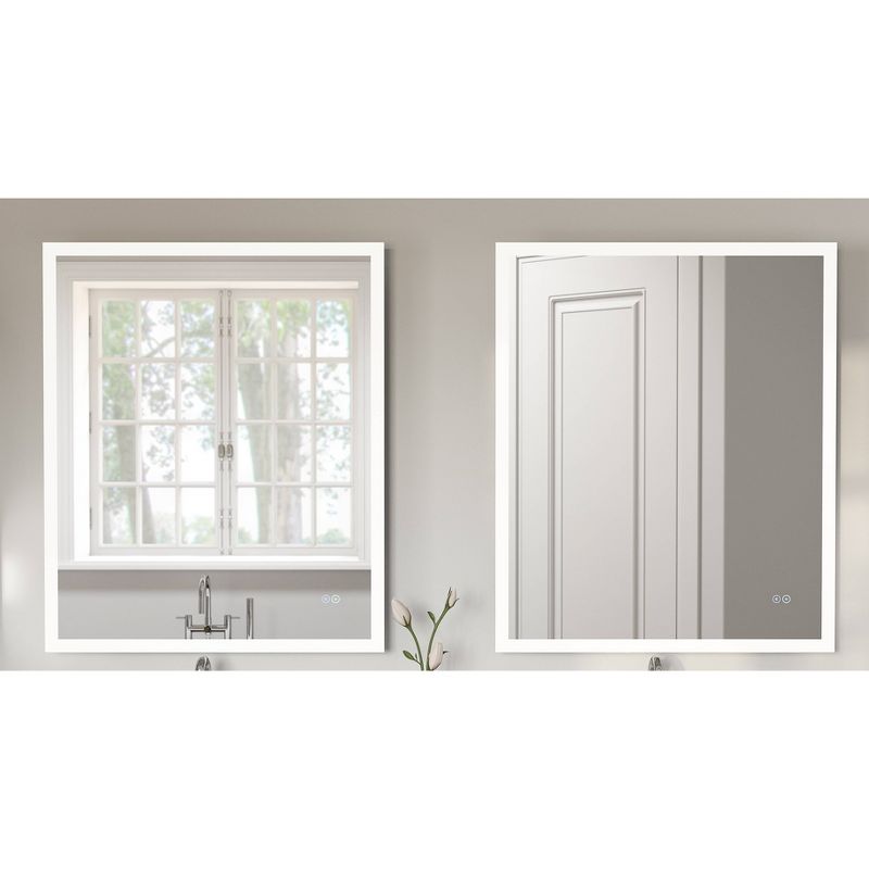 30"x36" Premium Lumen Single LED Wall Mirror with Bluetooth Speakers - Home NetWerks