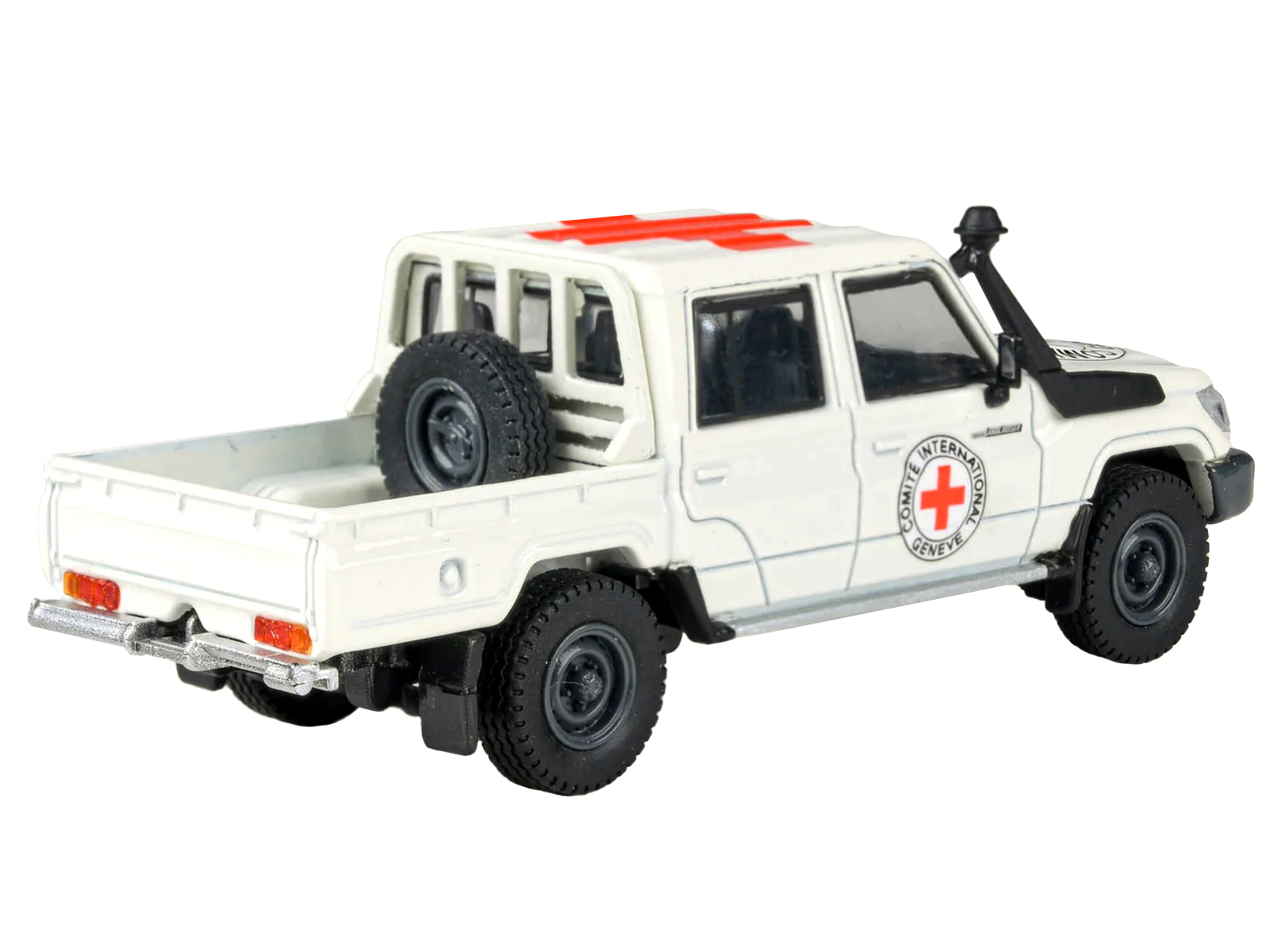 2014 Toyota Land Cruiser LC 79 Pickup Truck White "International Red Cross" 1/64 Diecast Model Car by Paragon Models