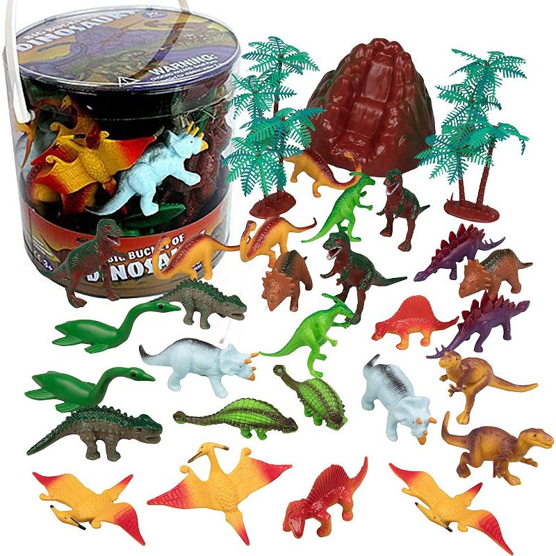 Hingfat Dinosaur Toy Figures Playset, 30 Pieces