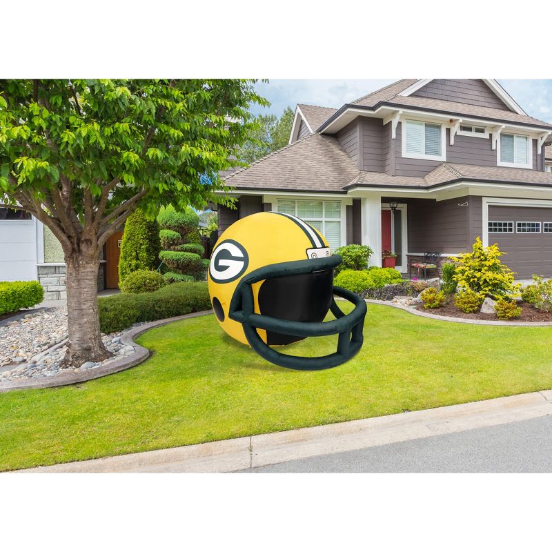 Fabrique NFL GREENBAY PACKERS Team Inflatable Helmet   4 ft., 4 ft Tall, Yellow