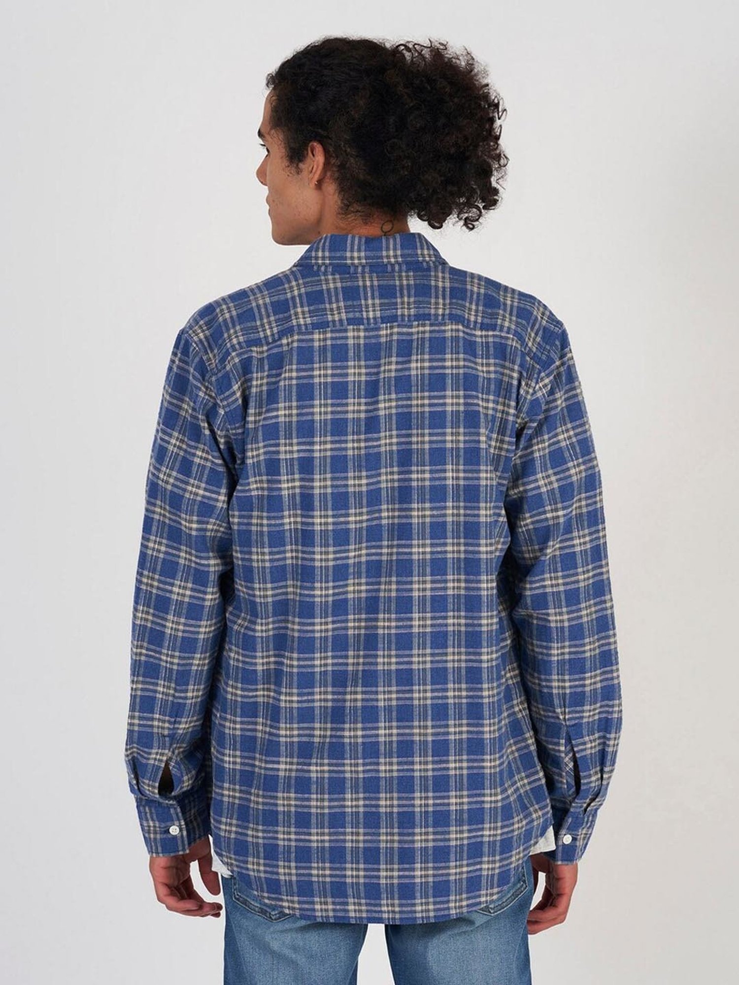 American Eagle Outfitters Blue Cotton Regular Fit Checks Shirt