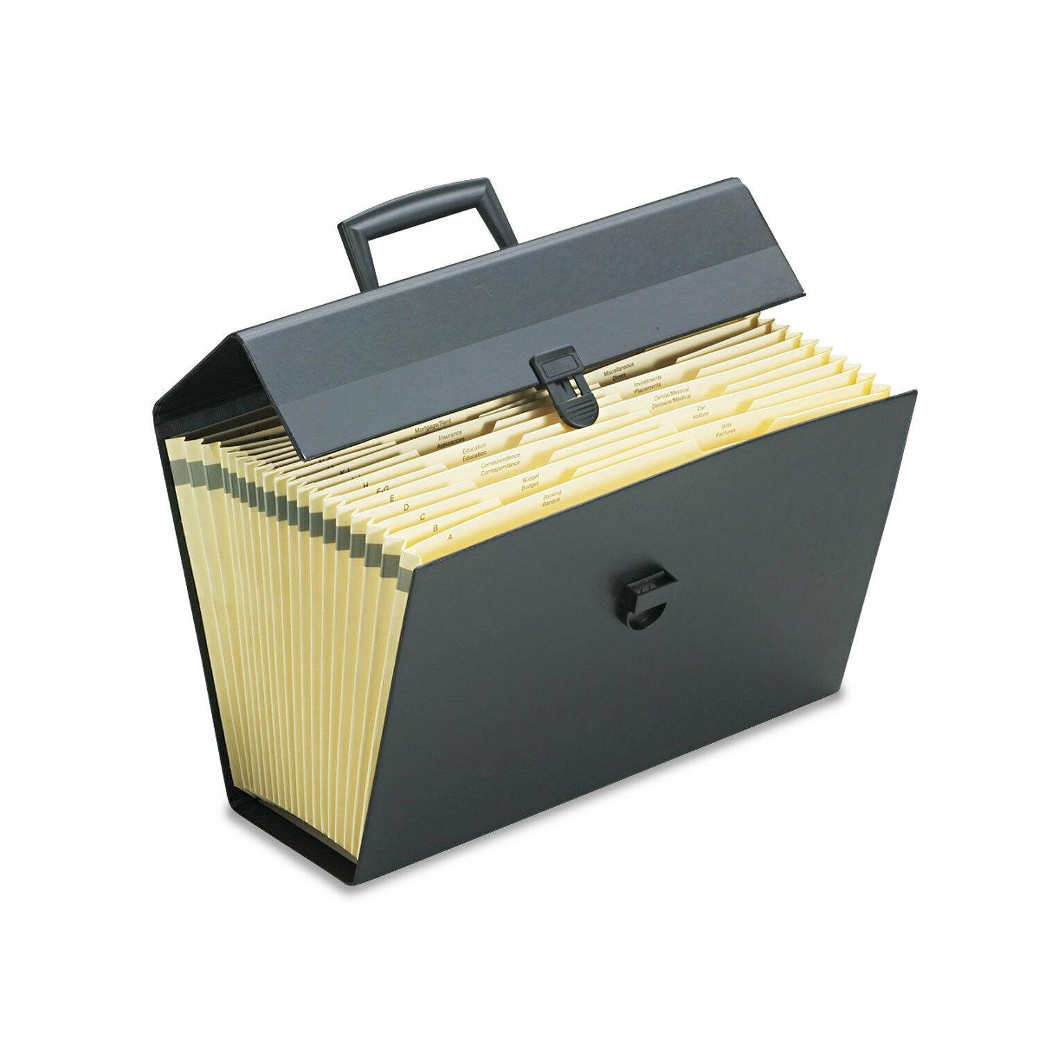 Pendaflex Portafile Letter/Legal Expanding Organizer 19 Pockets Black 01156