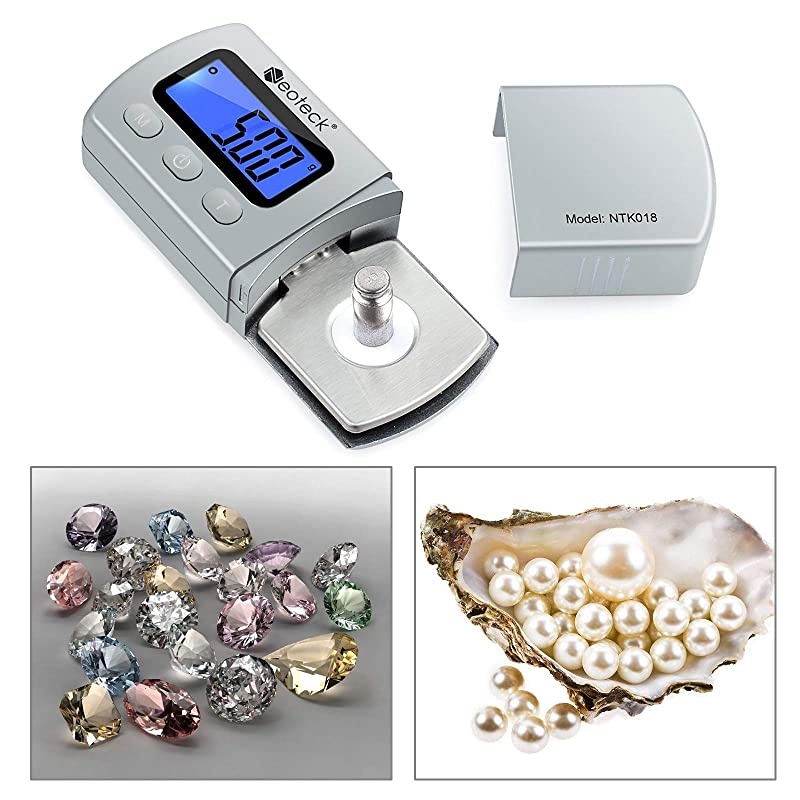 Digital Turntable Stylus Force Scale Gauge 001g500g Blue LCD Backlight for Tonearm Phono Cartridge Silver