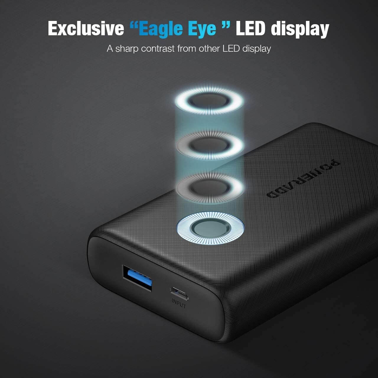 POWERADD Power Bank EnergyCell QC 10000 Power QC 18W Portable Charger Small & Light Ultra-Compact High-Speed Charging External Battery for iPhone Samsung Galaxy AirPods Tablets and More