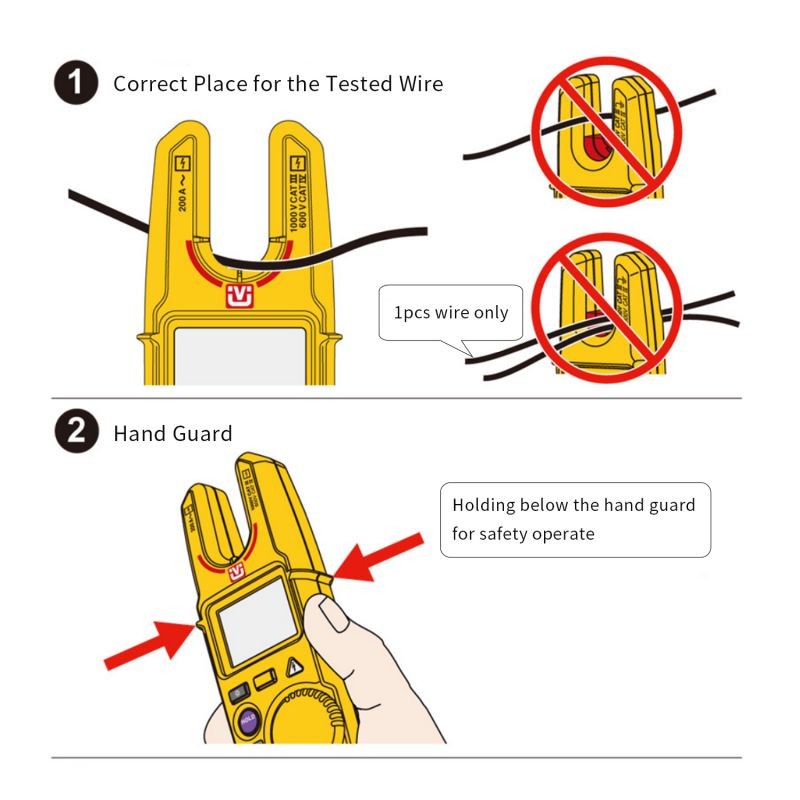 FLUKE T6-1000 NCV Clamp Meter Digital Multimeter Clamp Multimeter Universal Meter Clamp True-RMS Electrical Tester Ammeter AC/DC Voltage Meters 200A AC Current Clamp Meter 1000V DC/AC Voltage 2000O