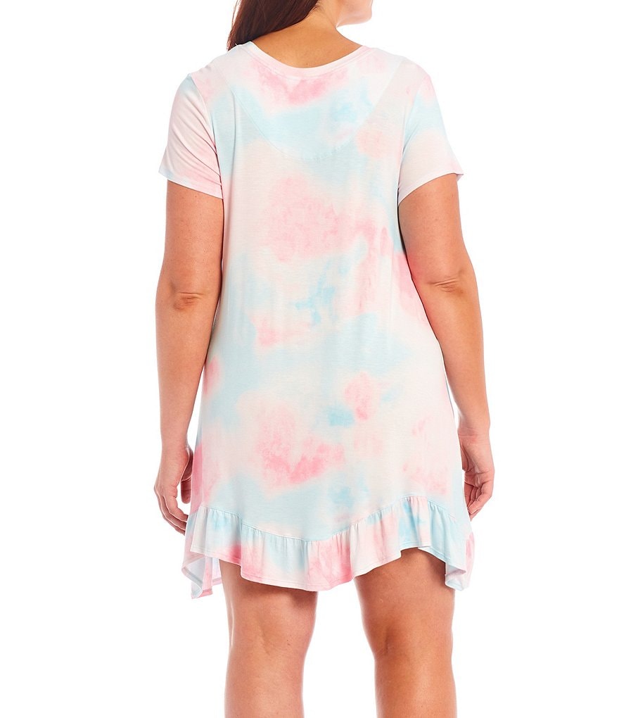 VAN WINKLE & CO. Plus Size Leopard Print Satin Maxi Chemise