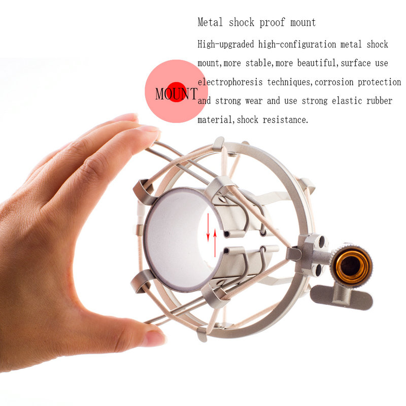 gold--BM800 Professional Suspension Microphone Kit Studio Live Stream Broadcasting Recording Condenser Microphone Set