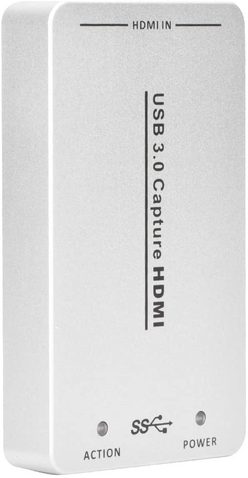 Hakeeta HDMI to USB 3.0 Video 1080HD Capture Card Adapter with HDMI High-Definition Audio and Video Signals Compatible with HDMI Audio Capture and 48KHz PCM Audio Output.