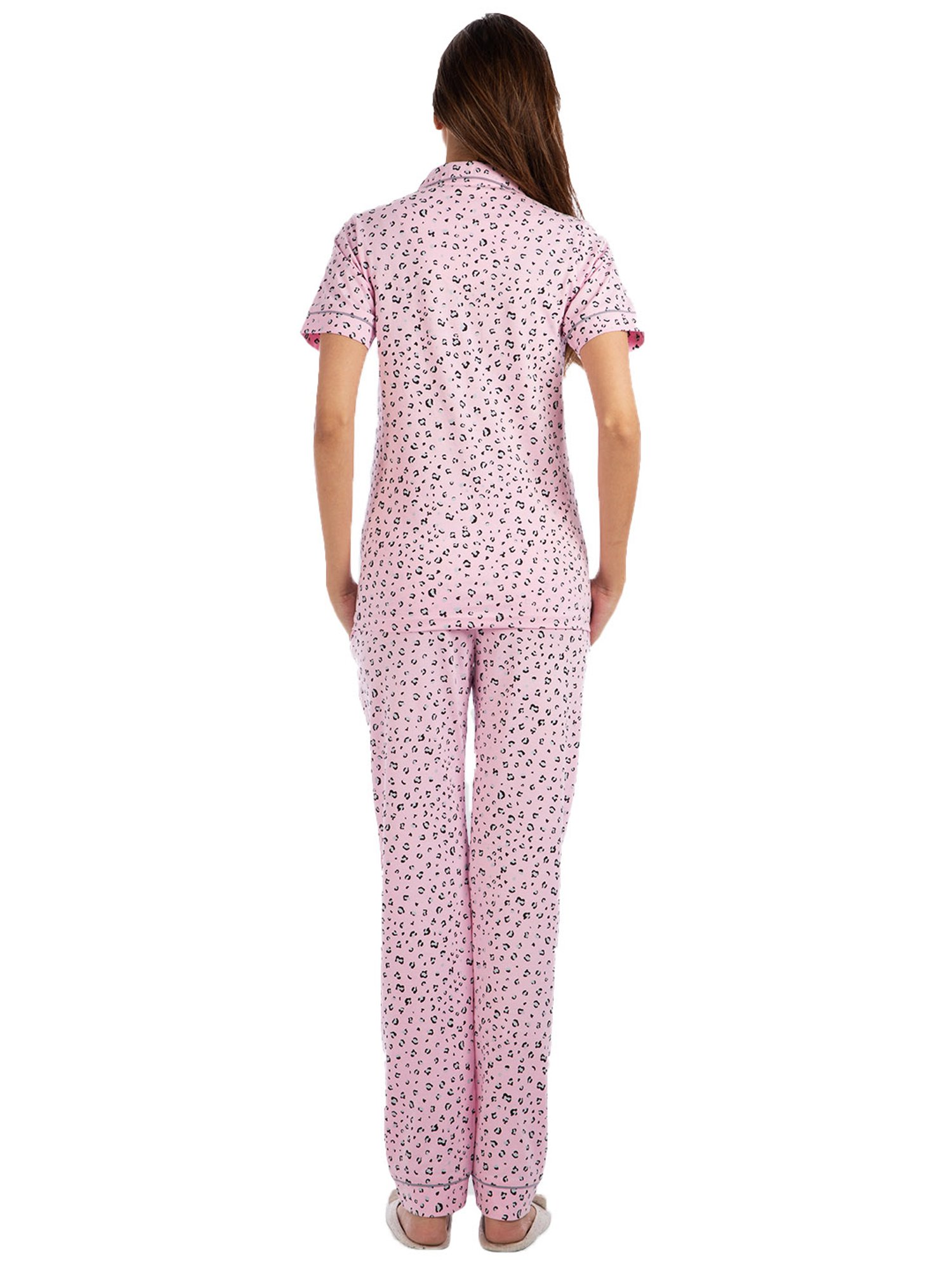 Nite Flite Pink Printed Shirt With Pyjamas