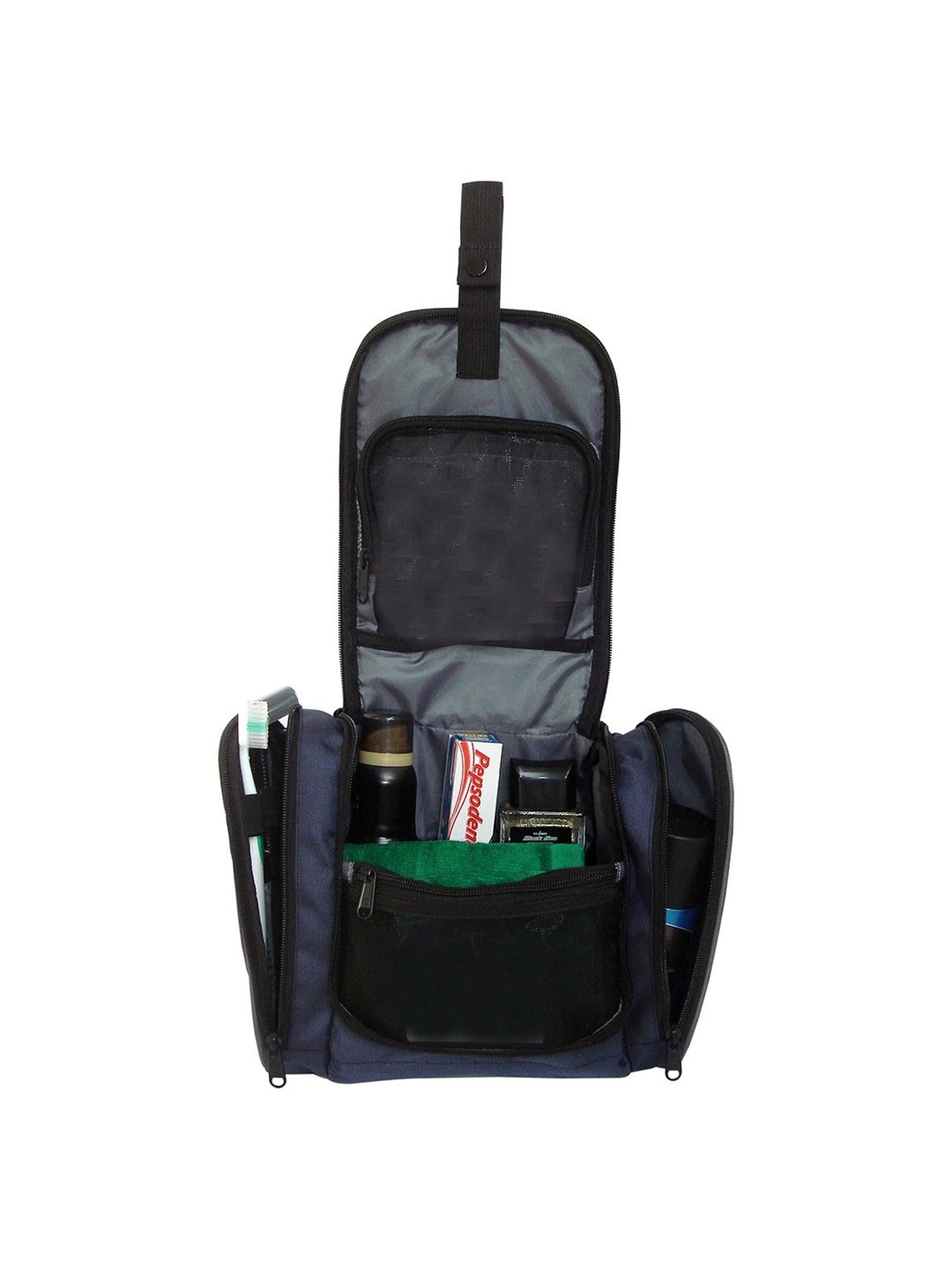 Louis Stitch Brunette Brown Leather Medium Toiletry Pouch