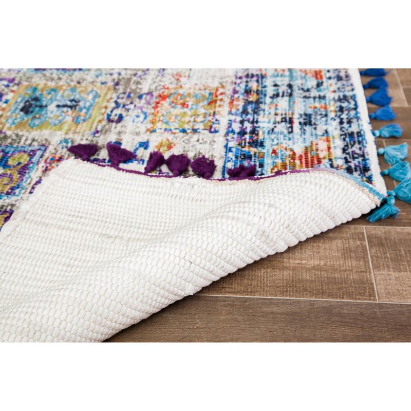 5'x7'6" Tarom Distressed Rug with Multiple Fringe - Anji Mountain