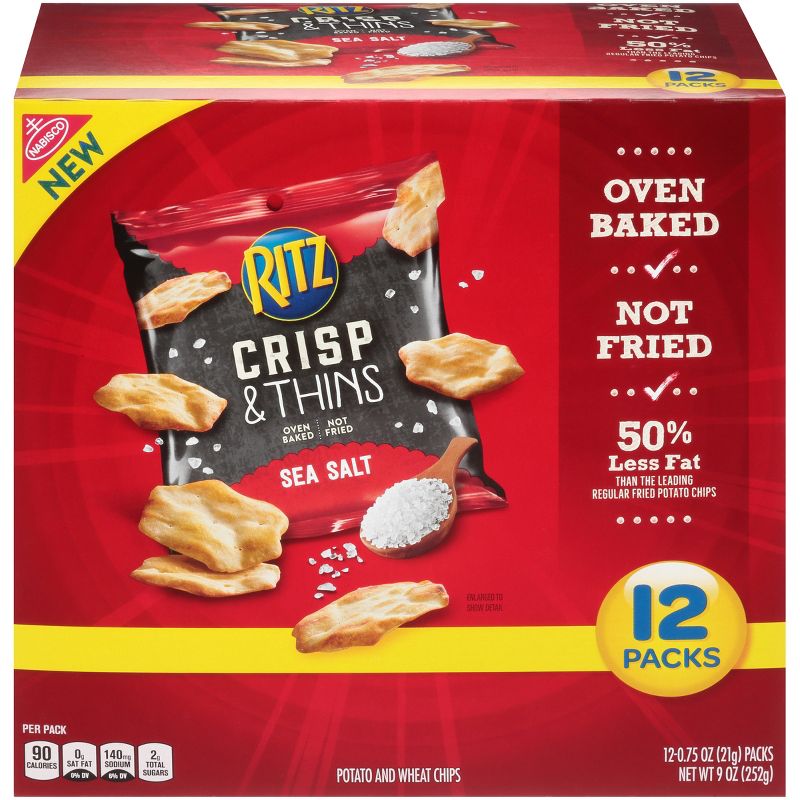 Ritz Crisp & Thins Sea Salt Potato Chips - 9oz