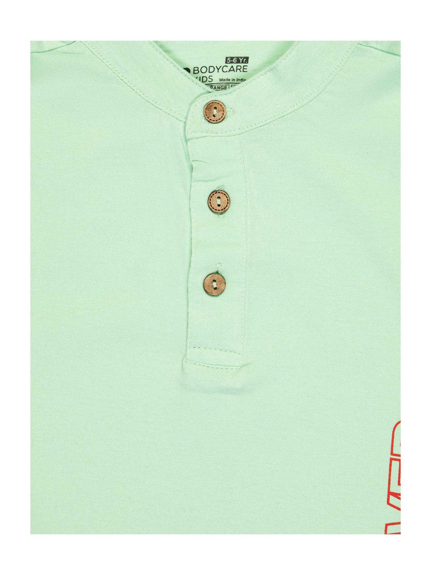 Bodycare Kids Light Green Printed T-Shirt
