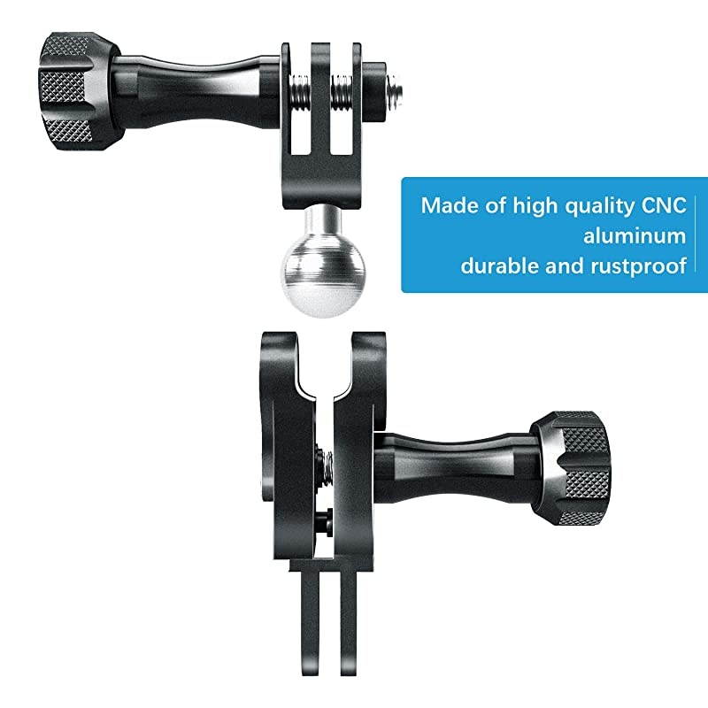 Aluminium Ball Joint Mount Swivel Arm Mount with Wrench Compatible with GoPro Hero 9 8 7 6 5 4 Session 3+ 3 2 1 Hero 2018 Fusion DJI Osmo Akaso Action Cameras
