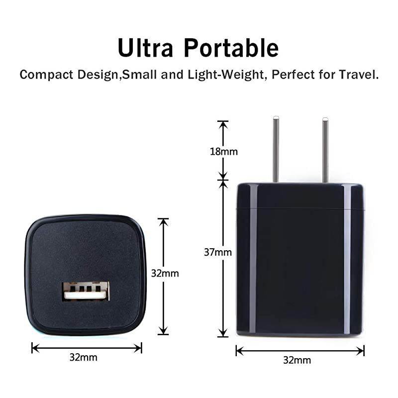 Charger Box  3PC USB Wall Plug 1A Charging Cubes OnePort Charging Block Power Adapter Compatible iPhone 11 Pro MaxSEXSX876S Samsung Galaxy A20A10eS20+S10S9+ LG G8 Moto Pixel 4a
