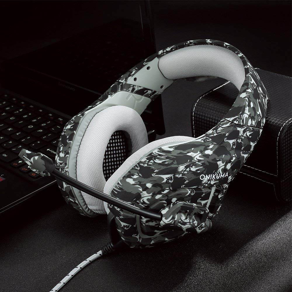 Gaming Headset for PS4 New Xbox one PC Mac, ONIKUMA Over-Ear 3.5mm Headphones with Mic Noise Isolating Deep Bass Surround for Game