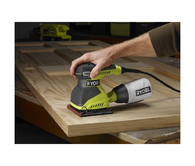 Ryobi ZRS652DGK 2.0 Amp 1/4-Sheet Orbital Pad Sander Kit