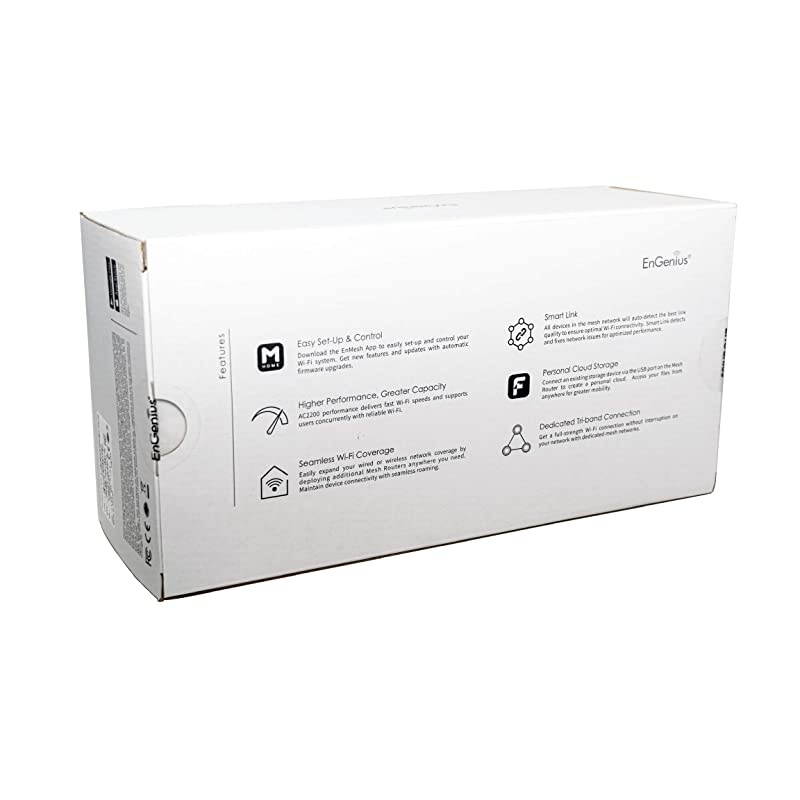 Whole Home Mesh WiFi System TriBand AC2200 WholeHome Mesh Network up to 3000 sq ft Coverage ultrafast Performance WiFi Router ESR5802PACK