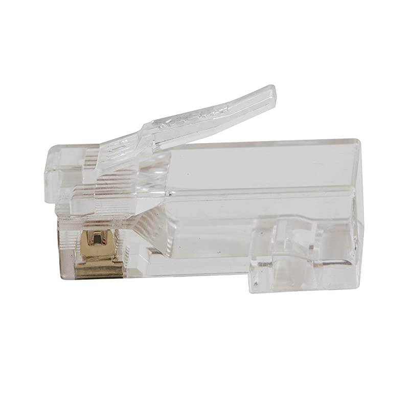 VDV826702 PassThru Modular Data Plug RJ45 CAT5E Pass Through Connectors 50Pack