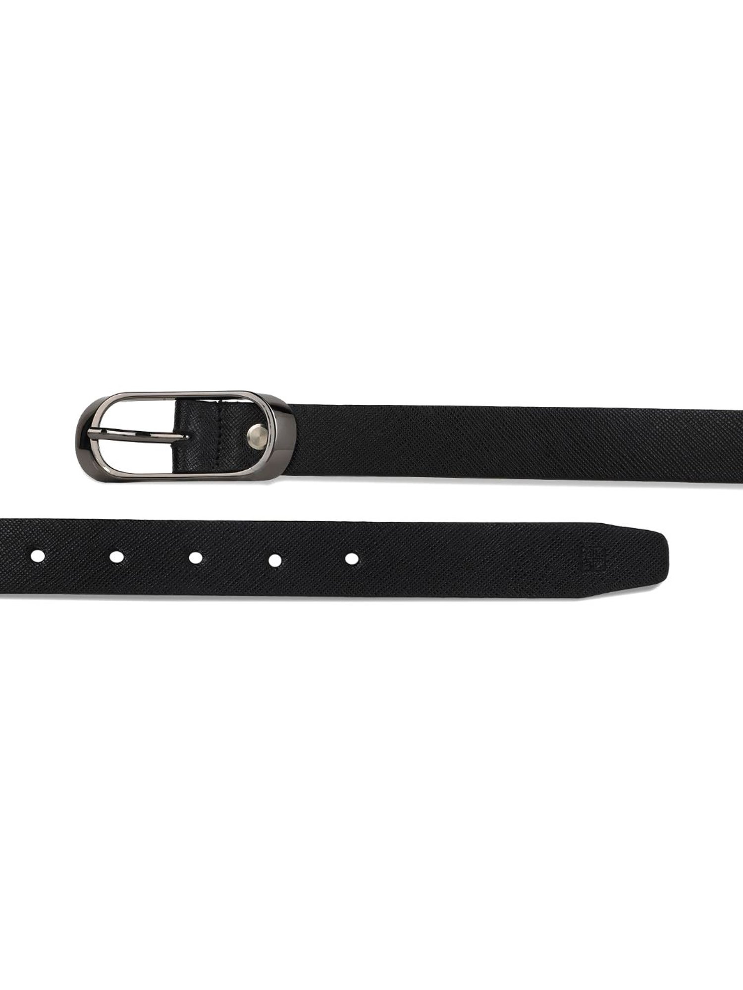 Carlton London Black Textured Formal Belt for Women