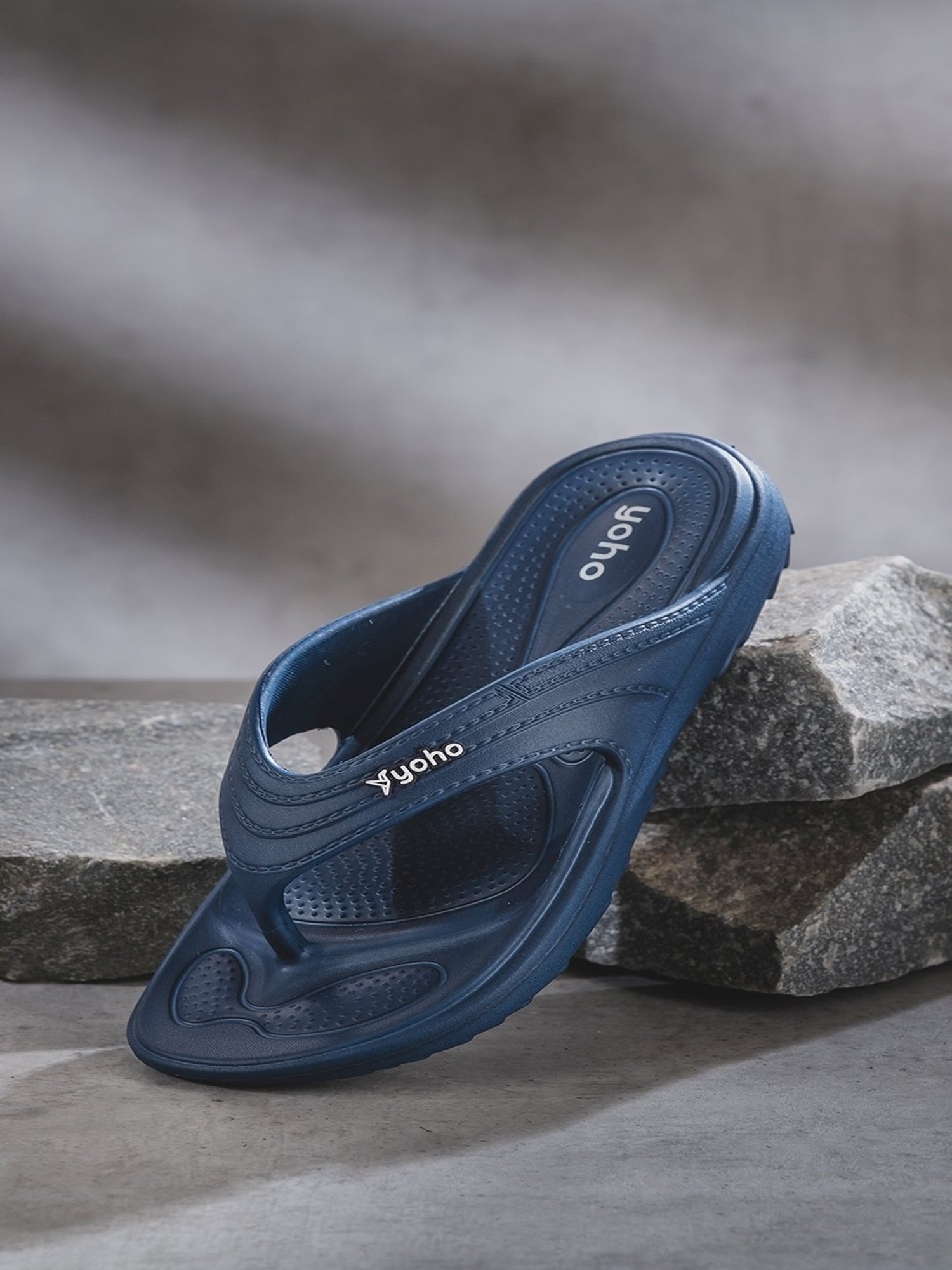 Yoho Women's Accupressure Drizzle Blue Flip Flops