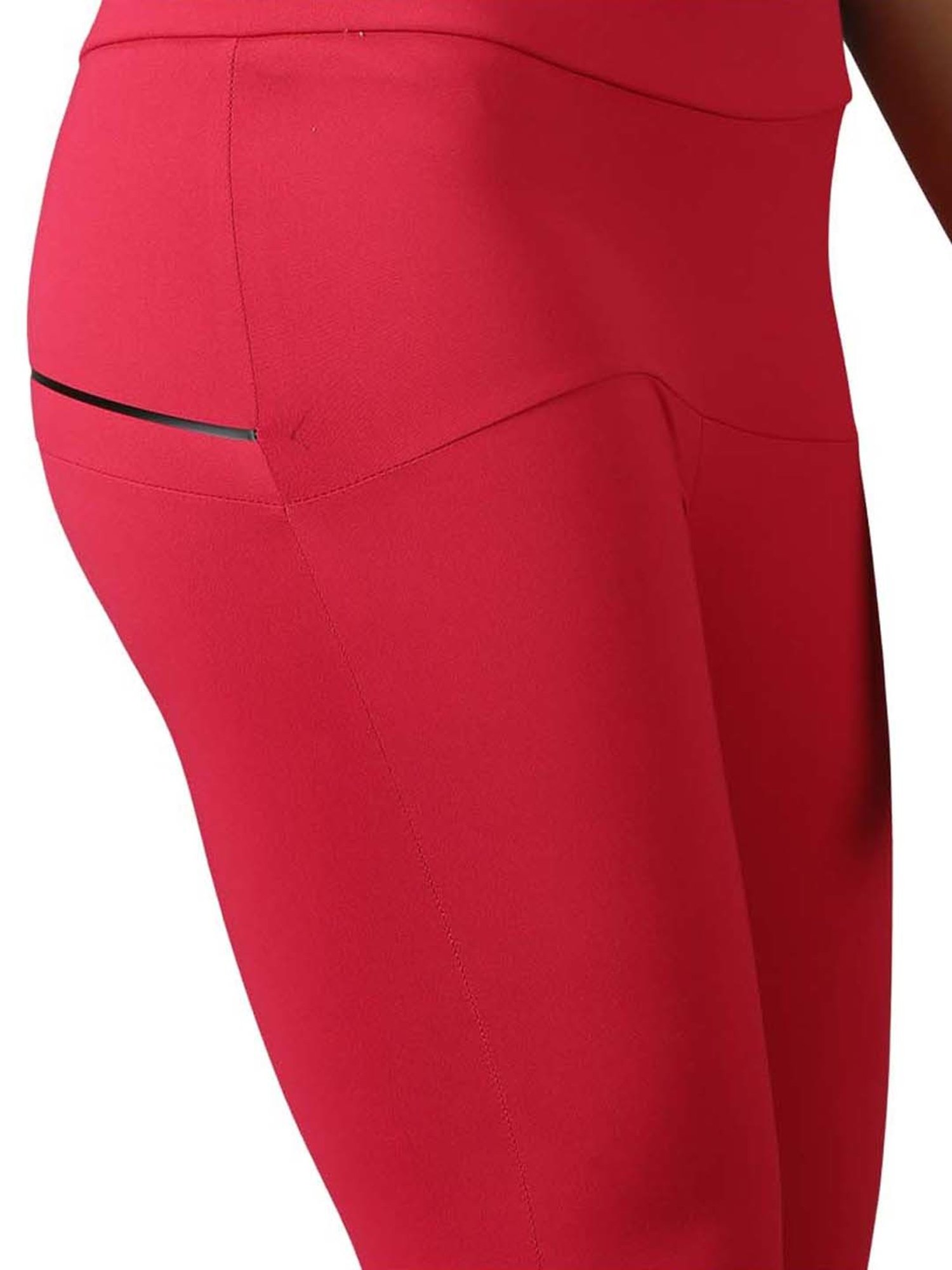 Domin8 Women Slim-Fit Tights With Elasticated Waist & Zipper Pocket