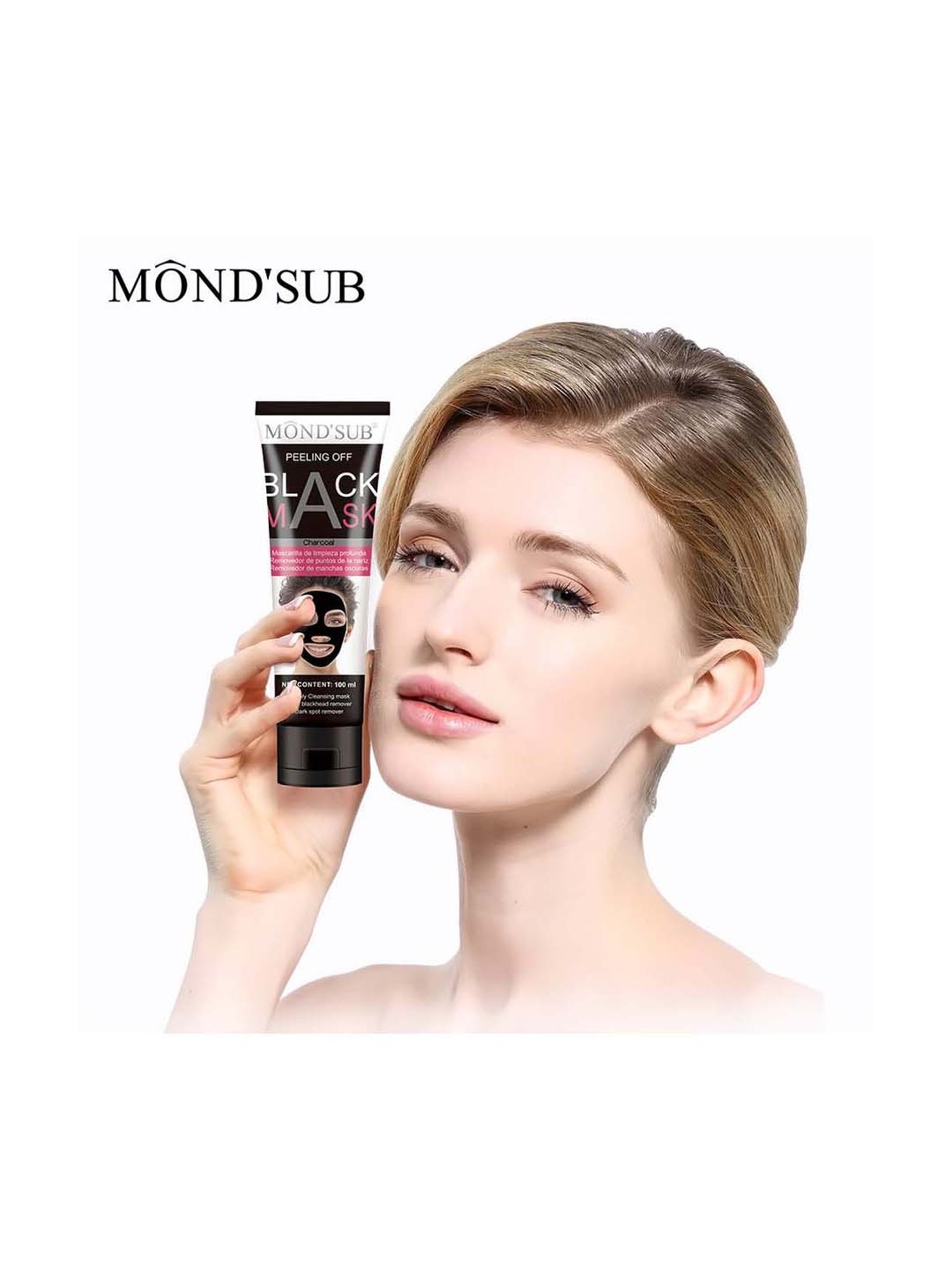 MONDSUB Peel Off Black Charcoal Mask (Pack of 2) - 100 ml