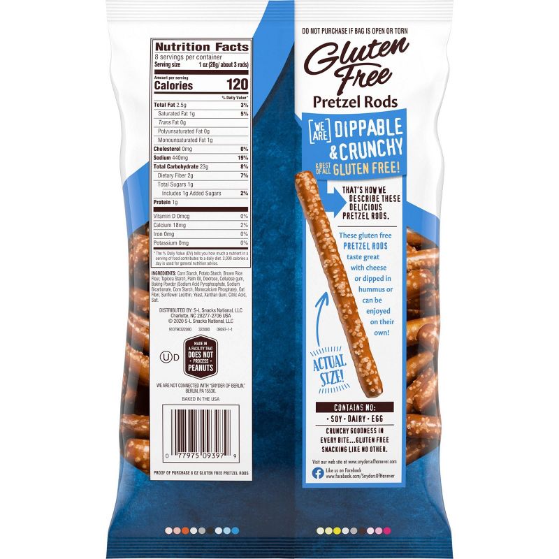 Snyder's Gluten Free Pretzel Rods - 8oz