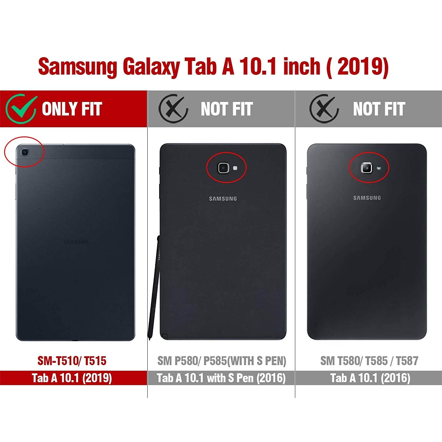 Galaxy Tab A 10.1 2019 Case, Model SM-T510/T515, Poetic Heavy Duty Shockproof Kids Friendly Silicone Case Cover,TurtleSkin Series, for Samsung Galaxy Tab A Tablet 10.1 Inch (2019), Purple