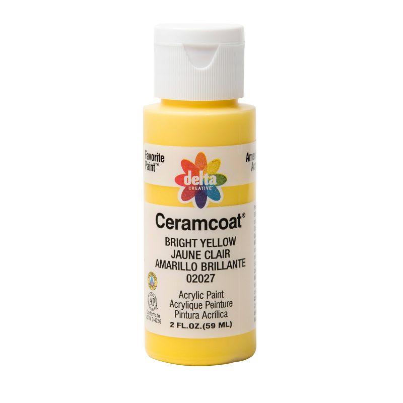 Delta Ceramcoat Acrylic Paint (2oz) - Bright Yellow
