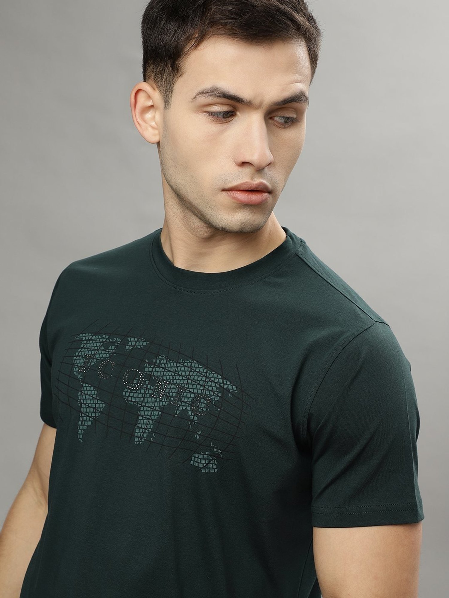 Iconic Men Graphic Print Regular Fit Cotton T-shirt