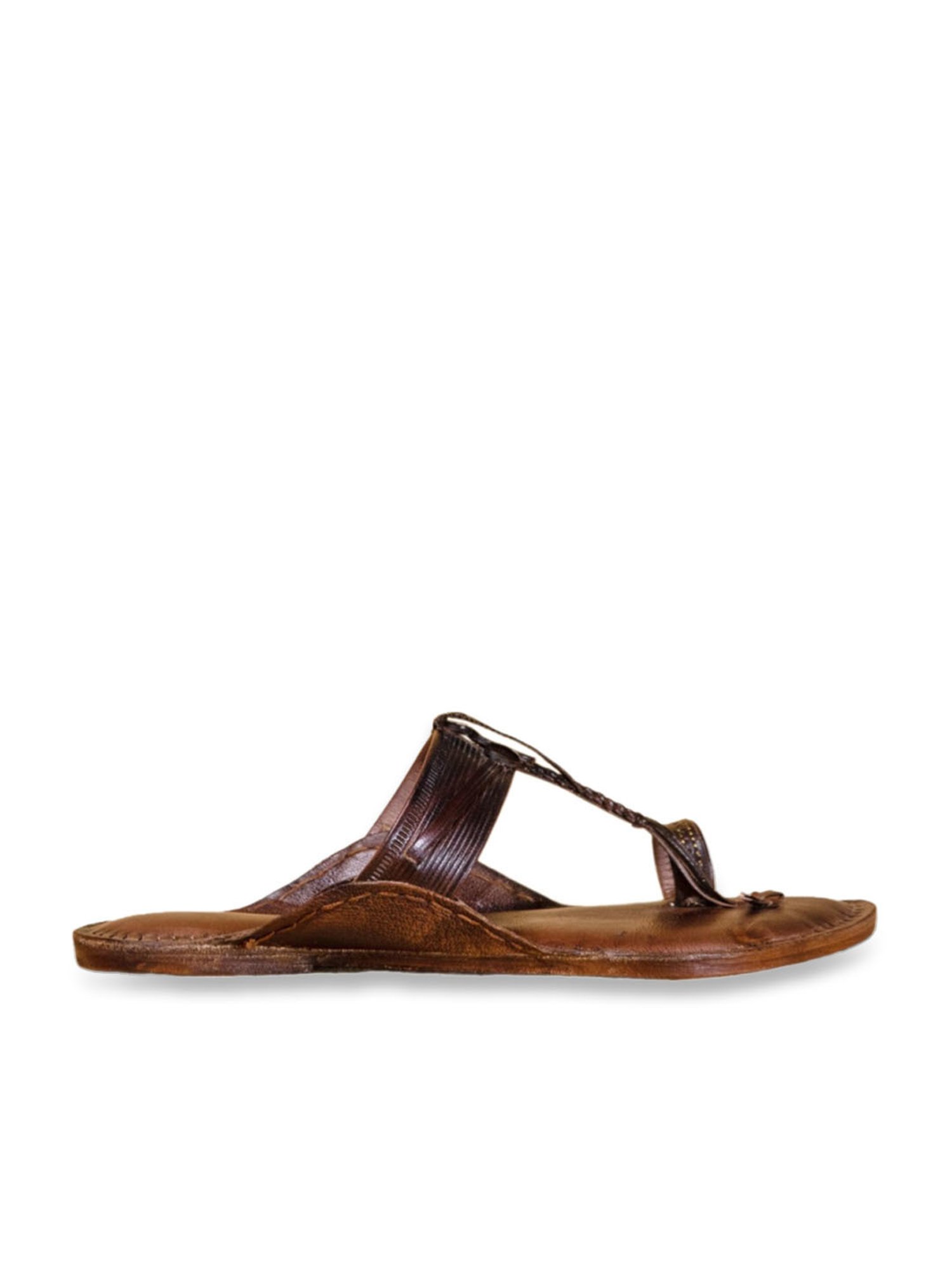 Kalapuri Men's Brown Kolhapuri Sandals