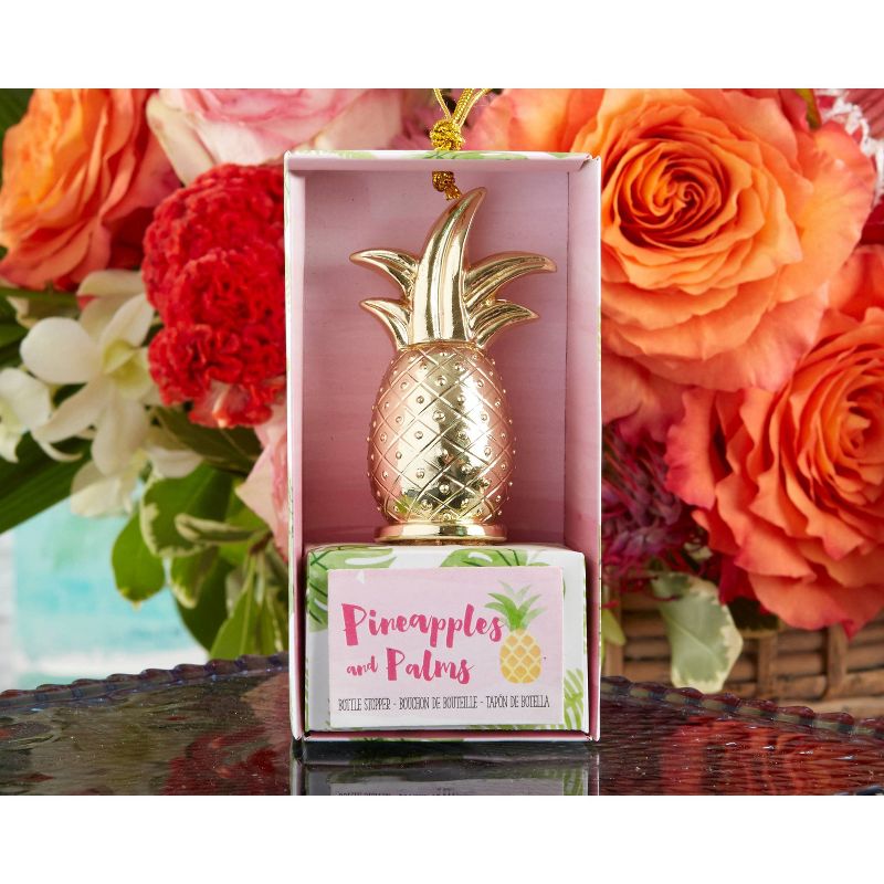 12ct Gold Pineapple Bottle Stopper