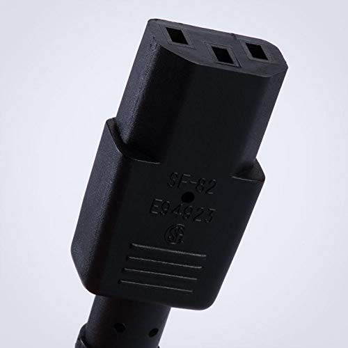 12ft PCPWR-12-BLK Standard Computer Power Cord NEMA 5-15 Black