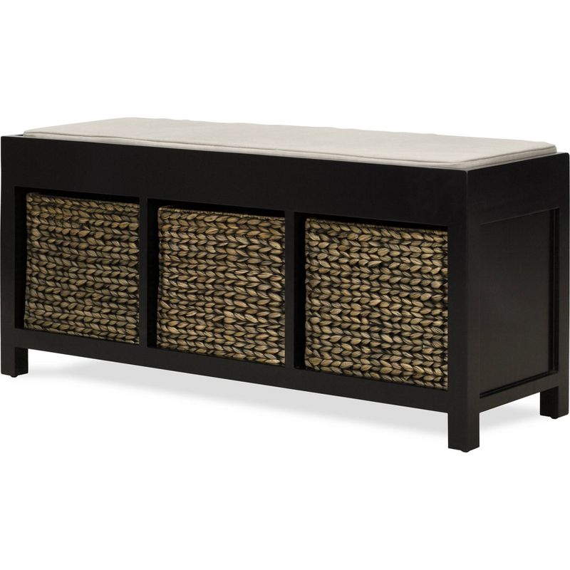 Griffin Storage Bench Black - ClickDecor