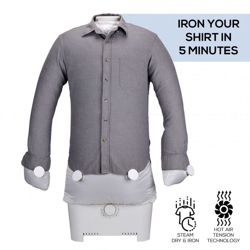 SereneLife Inflatable Steam and Ironing Clothes Garment Steamer Machine for Shirts, Tops, Blouses, Sweaters, Jackets, and Delicate Textiles (2 Pack)