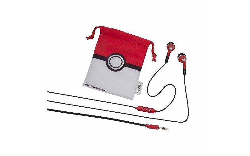 iHome Pokemon Earbuds with Pouch - Wired Connectivity - 10mm micro-driver - Noise-isolating Earset - Matching travel pouch included