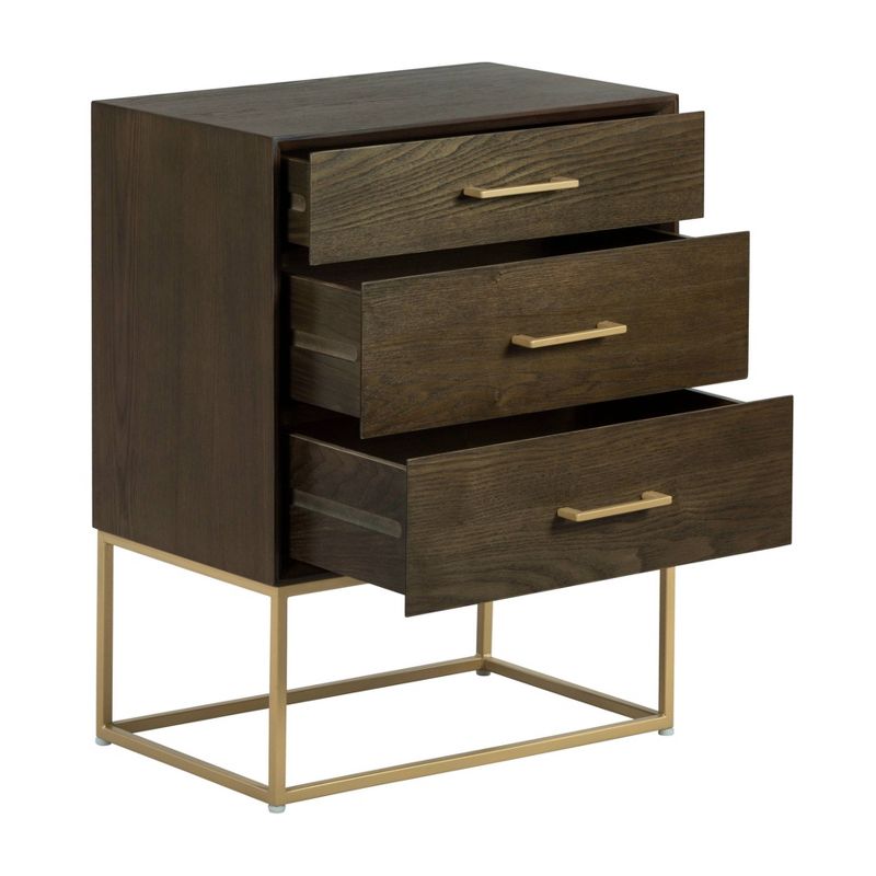 Franklin 3 Drawer Dresser Walnut - Finch