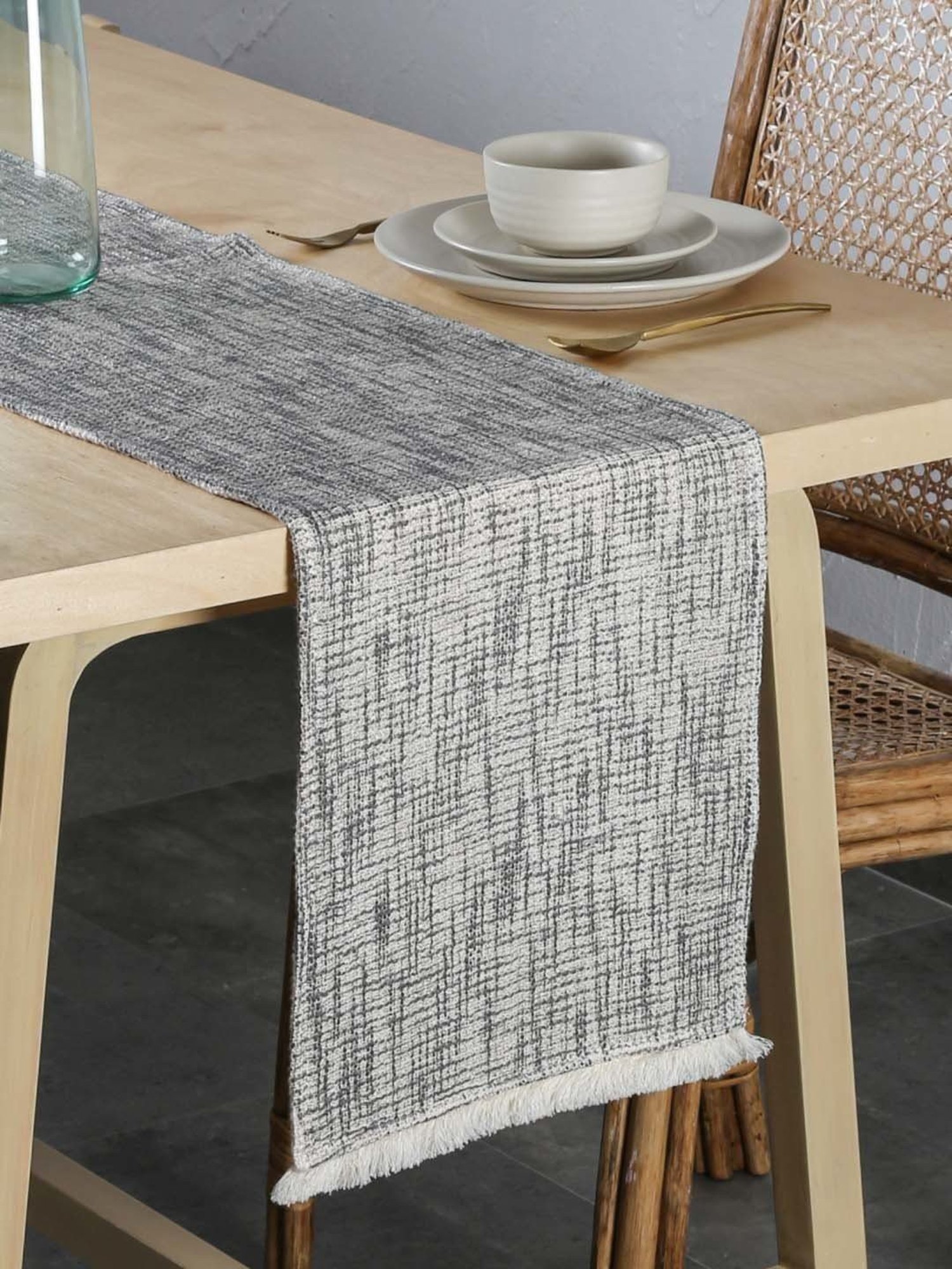 House This Matsya Vala Black 100% Cotton Runner - Set of 1