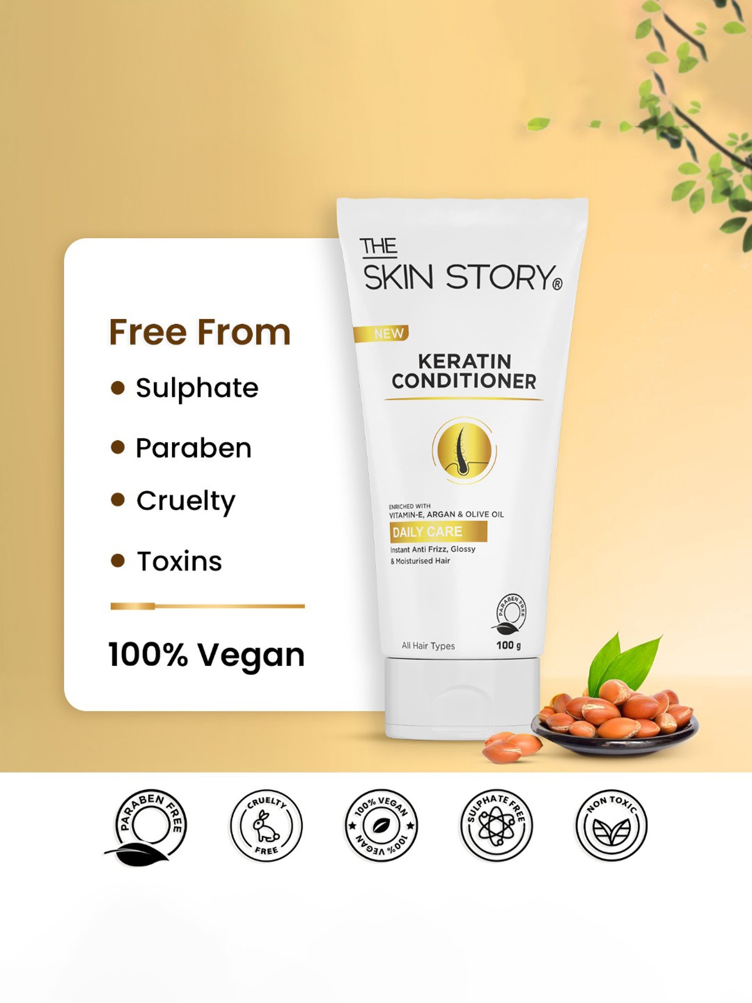 The Skin Story Vitamin E & Olive Oil Daily Care Keratin Conditioner - 100 gm
