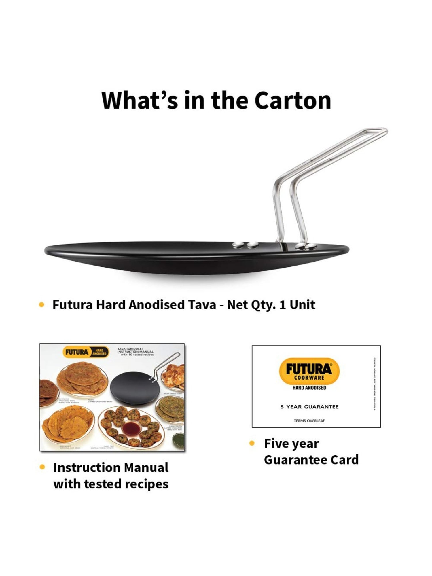 Nirlon Pure Grade Virgin Aluminium Non-stick Induction Base Flat Tawa - 26 cm Diameter