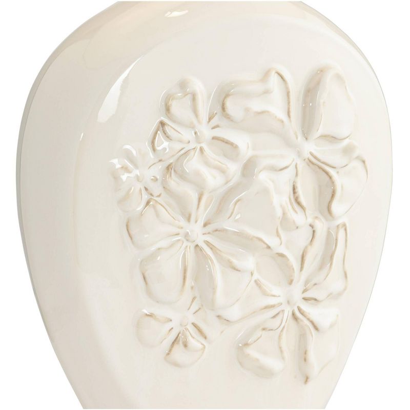 Regency Hill Ewan Ivory Ceramic Lamps Set of 2 with Table Top Dimmers